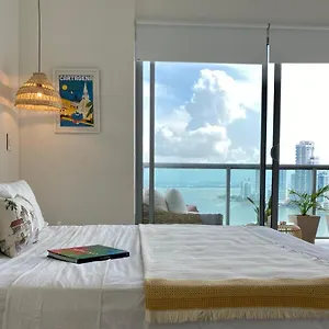 1bd Amazing View-modern Apt-luxury Building Apartamento Cartagena